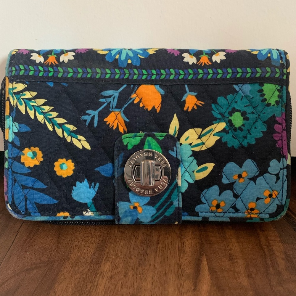 Vera Bradley Midnight Blues Turnlock Wallet